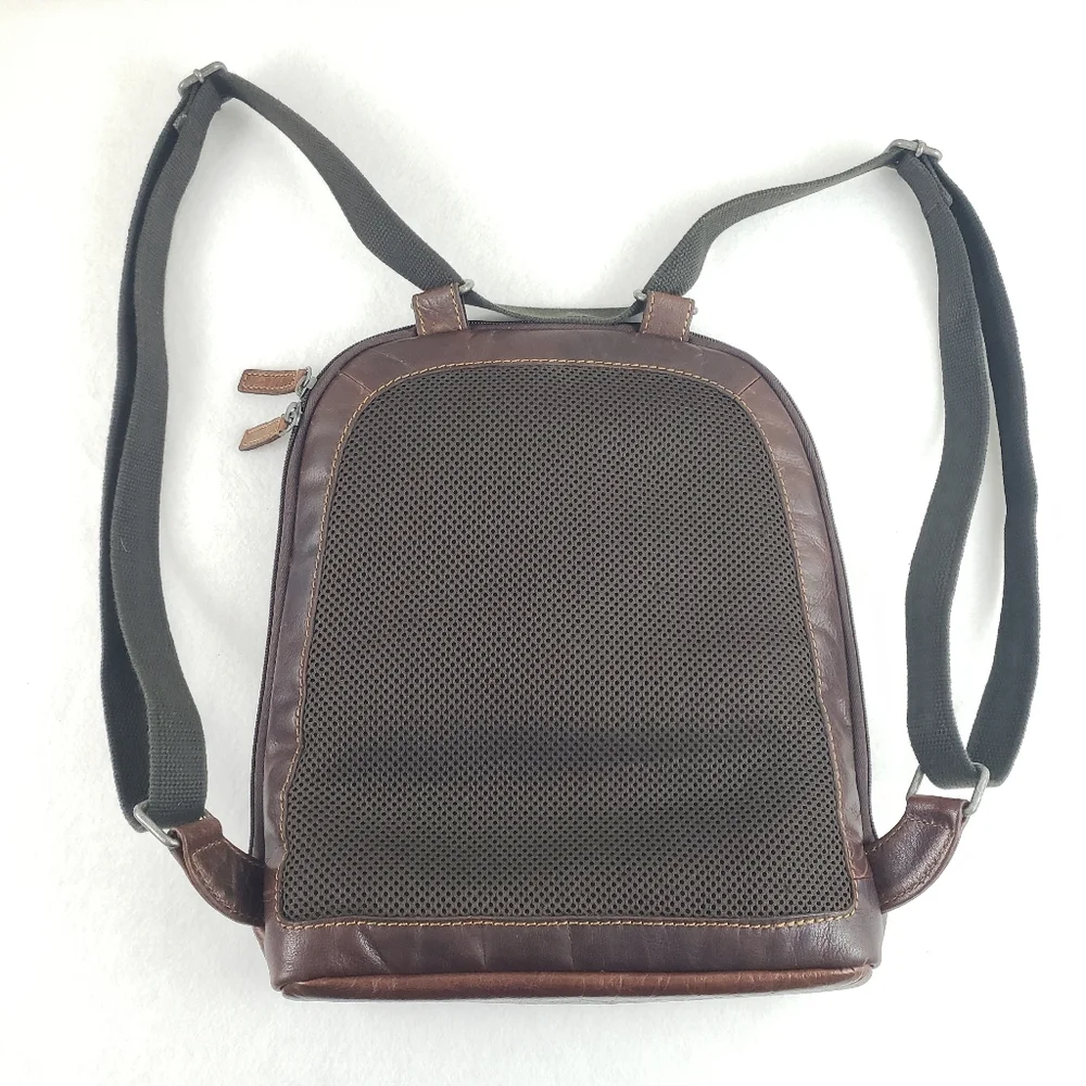 Jack Georges Voyager Convertible Brown Full Grain Leather Backpack